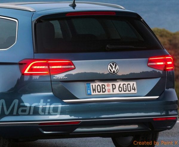 Listwa chromowana ochronna na klapę bagażnika VW Passat B8.