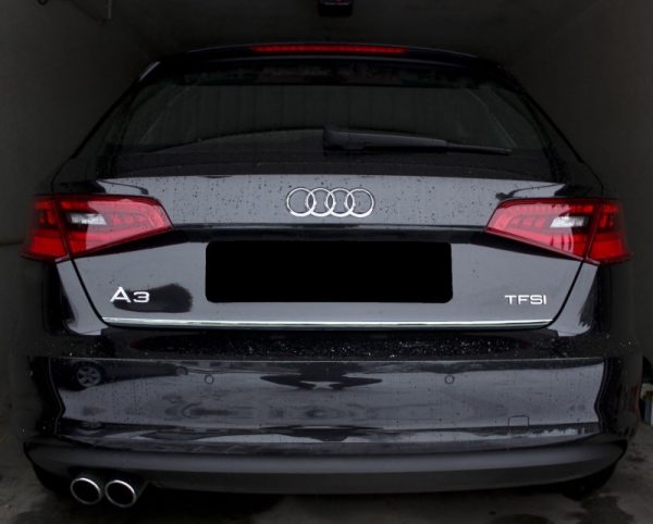 The chrome strip for Audi A3 8V 2012 is protective for the boot