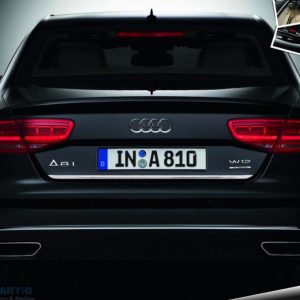 Protective chrome strip for the AUDI A8 tailgate