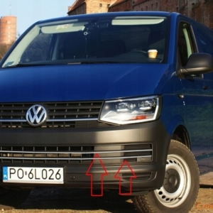 VW Transporter T5 Listwy CHROM na zderzak Atrape