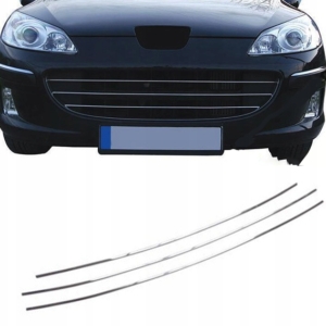 Peugeot 407 Listwy CHROM GRILL atrapa 3 szt Tuning