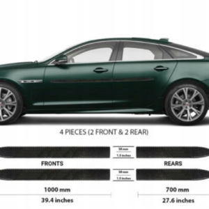 Jaguar XJ 2010+ Listwy CZARNE Boczne Drzwi